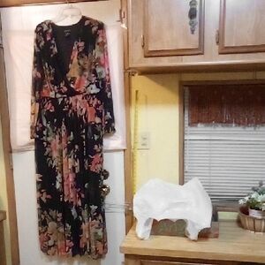 Floral Black Maxi Dress
